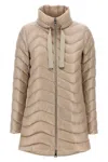 Herno Quilted Glossed Shell Jacket In Neutral