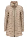 Herno Quilted Glossed Shell Jacket In Neutral