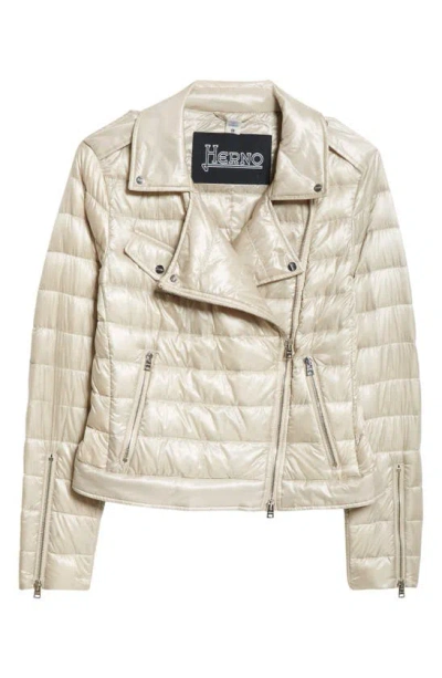 Herno Ultralight Down Moto Jacket In 1985 Champagne