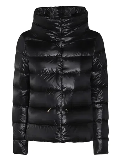 Herno Ultralight High-neck Quilted Jacket In Black