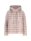 Herno Hooded Quilted Down Jacket With Adjustable Drawstring In Pink