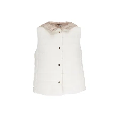 Herno Ultralight Hooded Reversible Vest In White