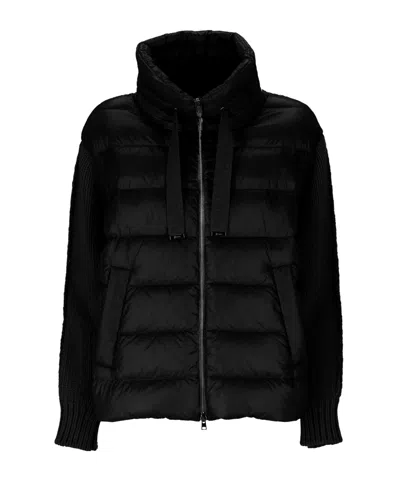 Herno Ultralight Knitted Resort Jacket In Black