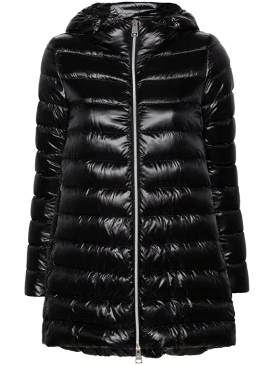 Herno Ultralight Midi Down Jacket In Black