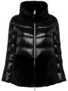 Herno Ultralight Nylon And Lady Alternative Fur Cape Clothing In Black