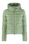 Herno Women Ultralight Nylon Bomber Jacket With Hood