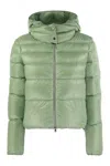 Herno Women Ultralight Nylon Bomber Jacket With Hood