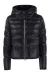 Herno Jacket With Zip And Hood In Night Blue