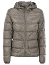 Herno Women's Ultralight Nylon Down Bomber Jacket In Turtledove