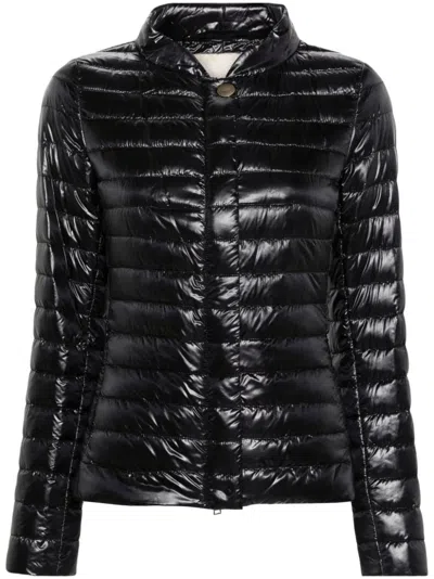 Herno Women Ultralight Nylon Down Jacket In Black
