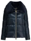 Herno Ultralight Nylon Down Jacket And Lady Alternative Fur Jackets And Coats Blue In Blue