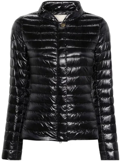 Herno Ultralight Nylon Down Jacket In Black