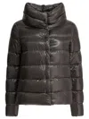 Herno Quilted High Collar Long Sleeve Jacket In Gray