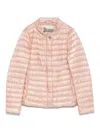 Herno Lightweight Quilted Down Jacket With Stand Collar In Nude