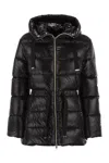 Herno Ultralight Nylon Down Jacket With Drawstring Waist In Black
