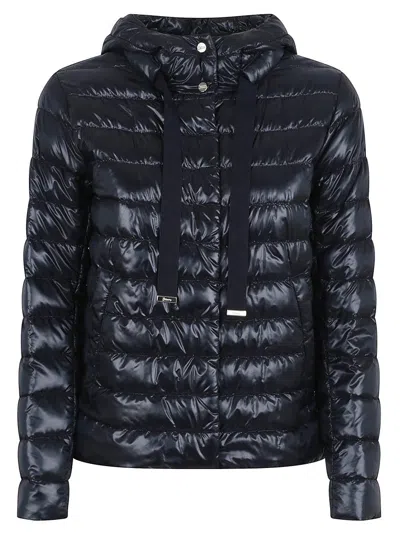 Herno Ultralight Nylon Padded Jacket With Down Filling In Blu