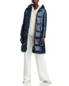 Herno Ultralight Oversized Midi Coat In Navy