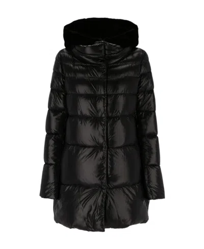 Herno Ultralight Puffer Coat In Black