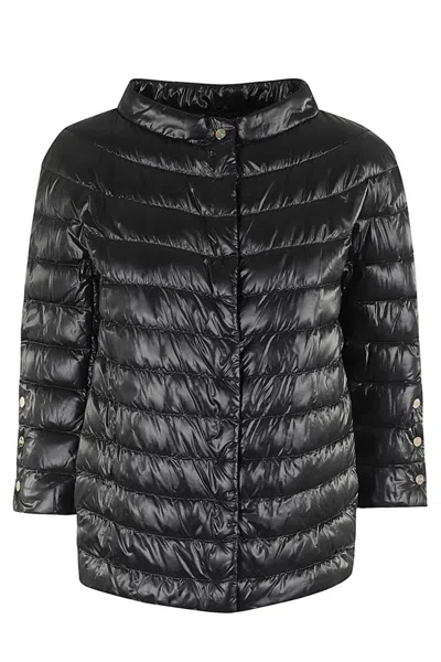 Herno Ultralight Quilted Coat In Black
