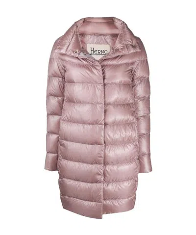 Herno Ultralight Quilted Coat In Nude