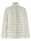 Herno Ultralight Quilted Down Cape Down Jacket In Cream