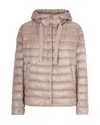 Herno Hooded Quilted Down Jacket With Adjustable Drawstring In Multi