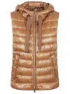 Herno Quilted Sleeveless Hooded Drawstring Jacket