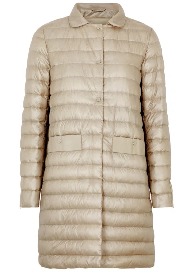 Herno Ultralight Quilted Shell Coat In Cream