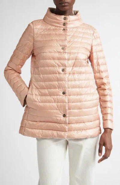 Herno Ultralight Reversible Down Puffer Jacket In Pink