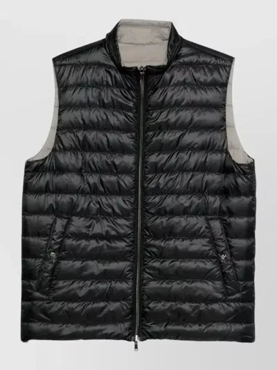 Herno Ultralight Reversible Nylon Vest Ecoage In Black