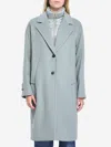 Herno High Neck Long Sleeve Single Breasted Coat In Black
