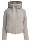 Herno Ultralight Wool And Nylon Down Jacket In Gray