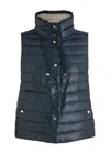 Herno Black Reversible Sleeveless Vest With High Drawstring Neck In Tech Fabric Woman