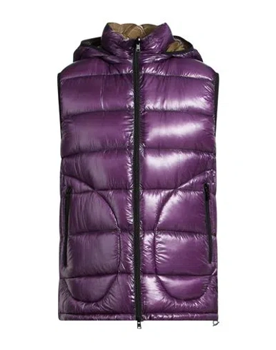 Herno Ultrlight Engineering 7 Den Man Vest Plum Size 40 Polyamide, Elastane In Purple
