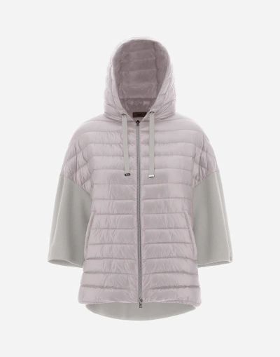 Herno Unlimited Compact Cotton And Nylon Ultralight Jacket In Ice