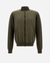 Herno Unlimited Waffle Cotton And Matt Stretch Jacket In Military