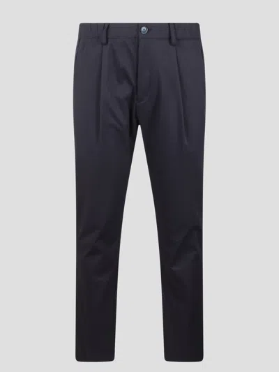 Herno Unwashed Lightweight Scuba Pants In Dark Blue