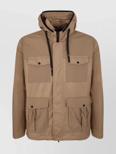 Herno Urban Safari Field Jacket In Brown