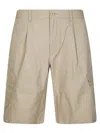 Herno Utilitarian Cargo Multiple Pockets Shorts In Neutral