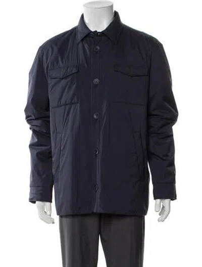 Pre-owned Herno Utility Jacket W/ Tags In Blue
