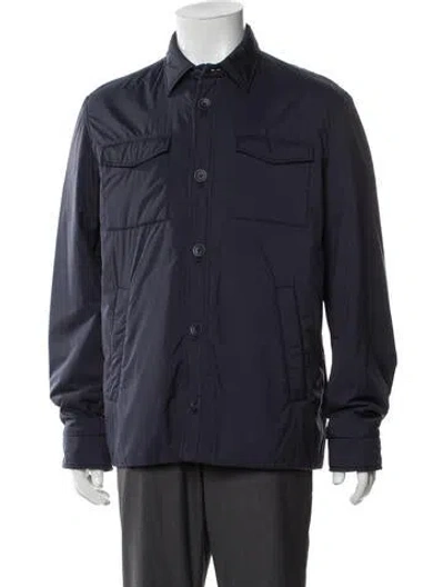 Pre-owned Herno Utility Jacket W/ Tags In Blue