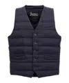 Herno Padded Button-up Gilet Vest In Black