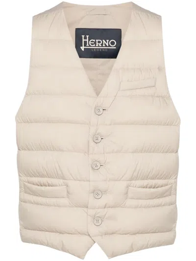 Herno Il Panciotto Down Vest In Beige