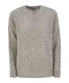 Herno Sweater With Sequins Knitwear Grey In Gray
