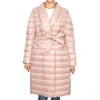 Herno V-neck Long-sleeved Down Jacket In Pink