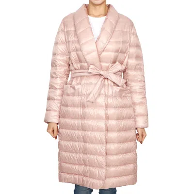 Herno V-neck Long-sleeved Down Jacket In Pink