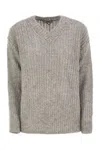 Herno Sweater With Sequins Knitwear Grey