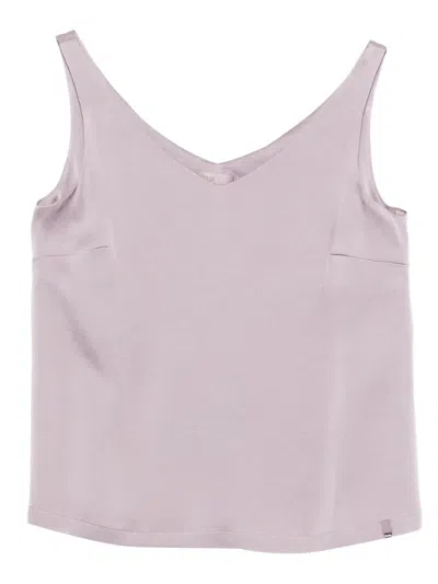 Herno Resort Top In Envers Satin In Pink