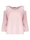 Herno V-neck Top In Pink