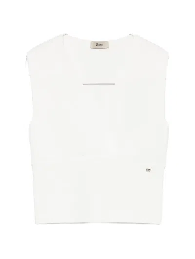 Herno V-neck Vest In White